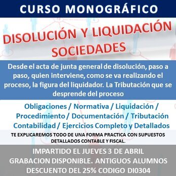Curso Monográfico Disolución y Liquidación de Sociedades
