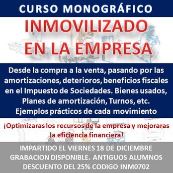 Inmovilizado en la Empresa Curso Monográfico Inmovilizado en la empresa